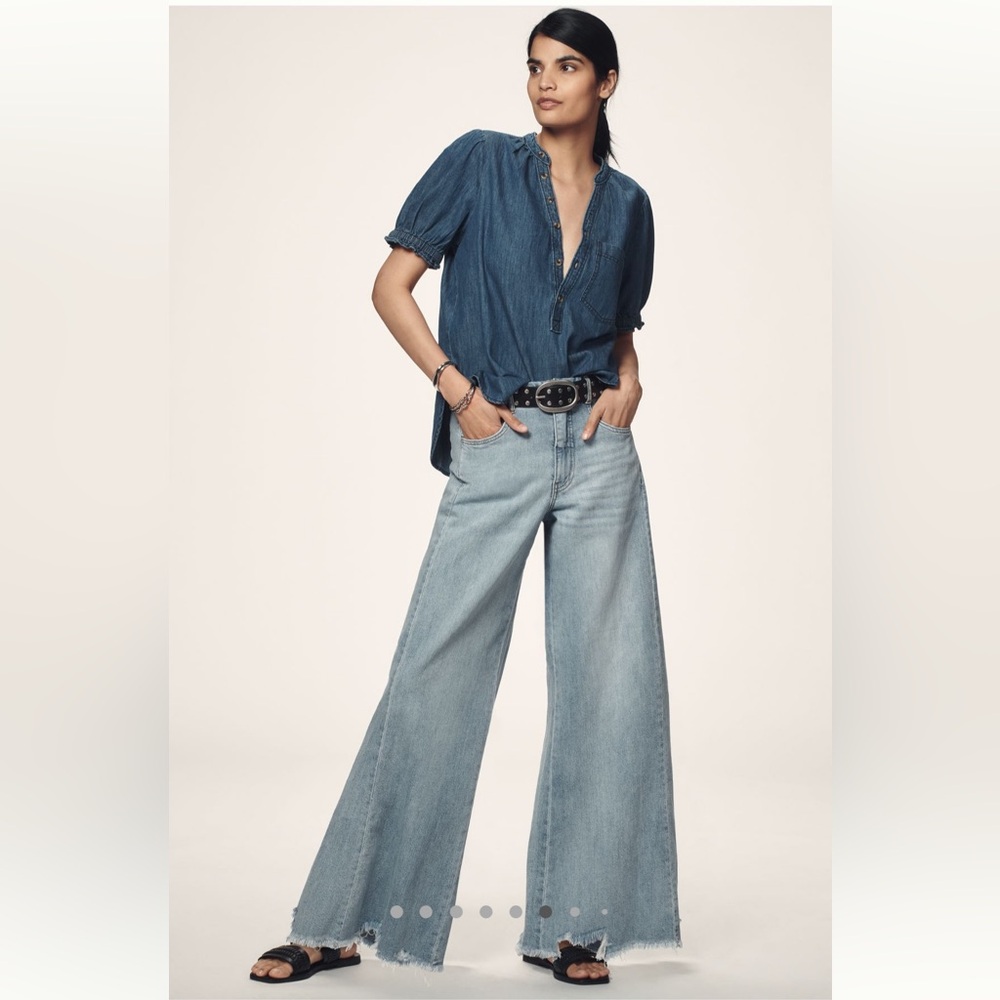Pilcro Adi Mid Rise Flare Jeans